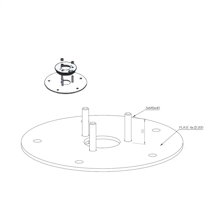 Bryggfäste Norlys Tillbehör till Pollare Utomhusbelysning