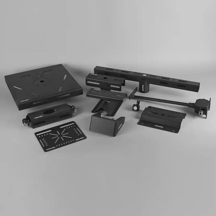 Stolptopp Hide-a-lite Linjär 1-2 Arm Svart