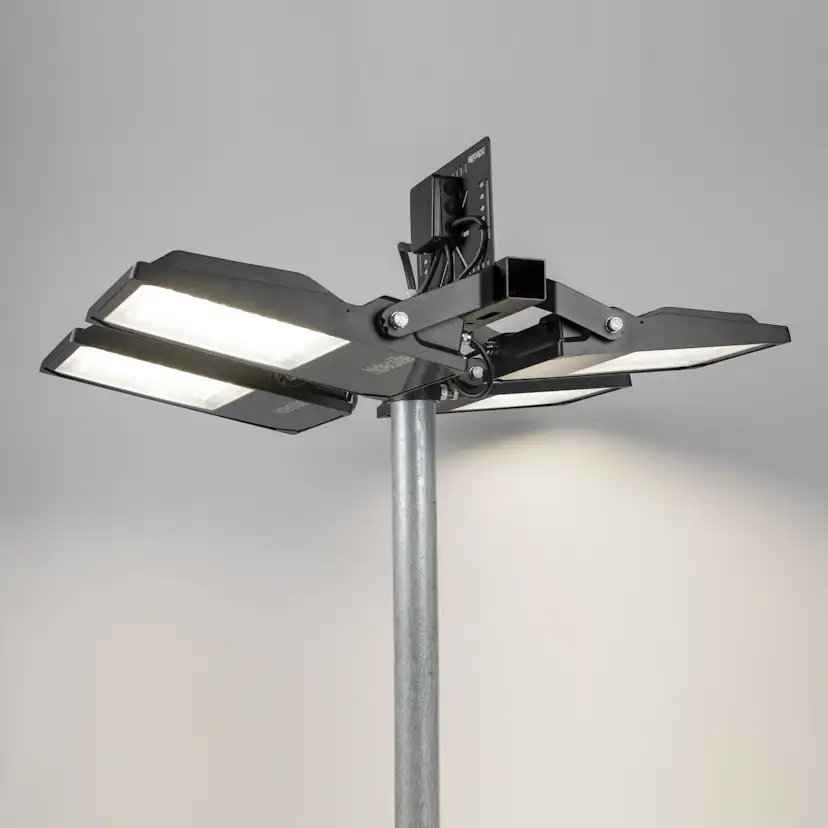 Stolptopp Hide-a-lite Linjär 2-4 Arm Svart