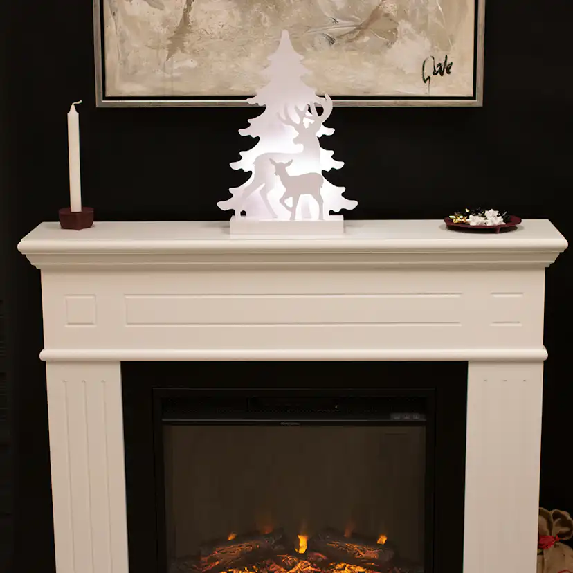 Juldekoration Nordic Winter 3D LED med Renmotiv