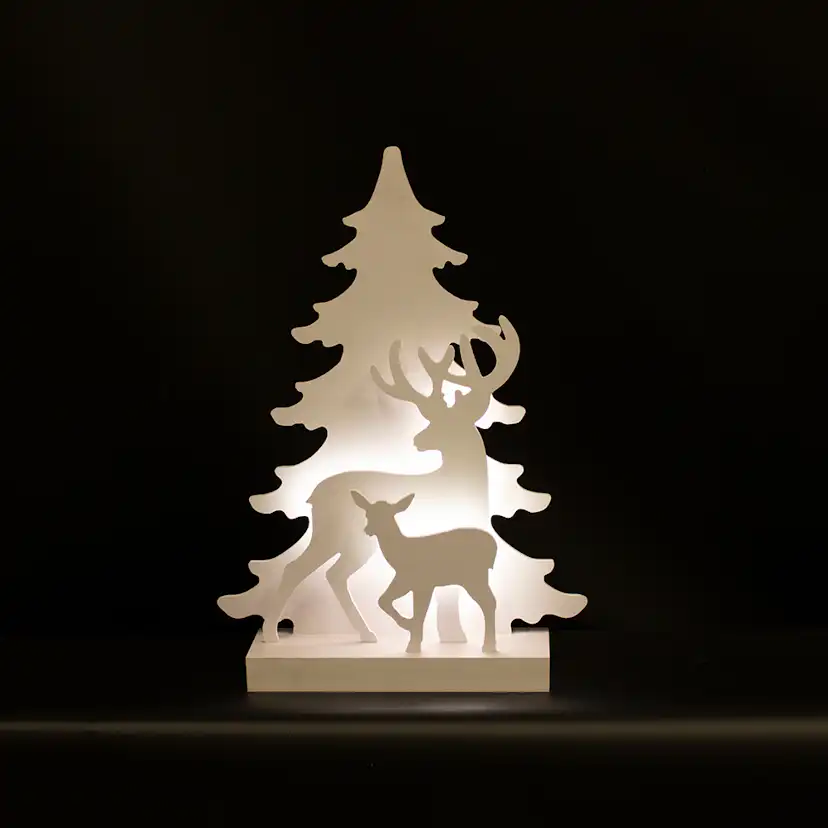 Juldekoration Nordic Winter 3D LED med Renmotiv