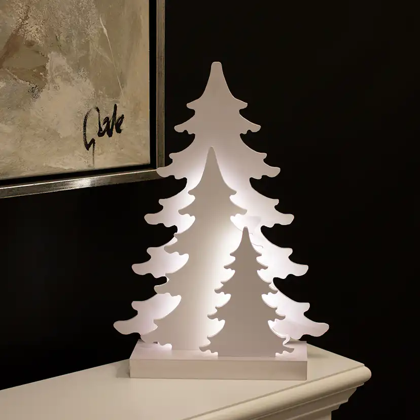Juldekoration Nordic Winter 3D LED med Trädmotiv