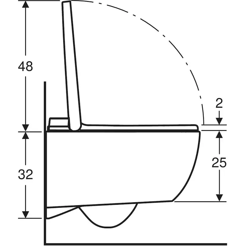 Vägghängd Duschtoalett Geberit Alba