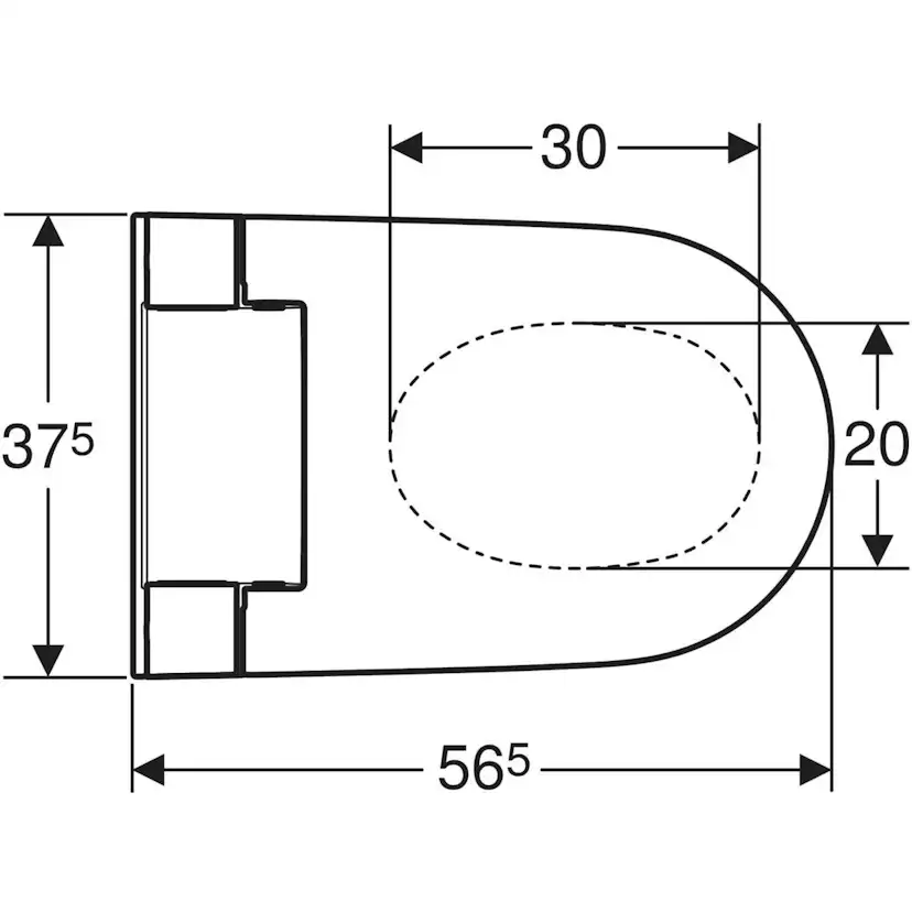 Vägghängd Duschtoalett Geberit Alba