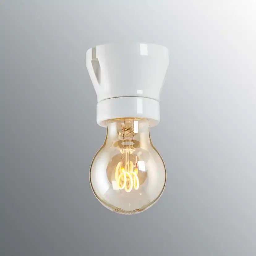 Fotlamphållare Ifö Electric E27 Vit Rak Lamphållare
