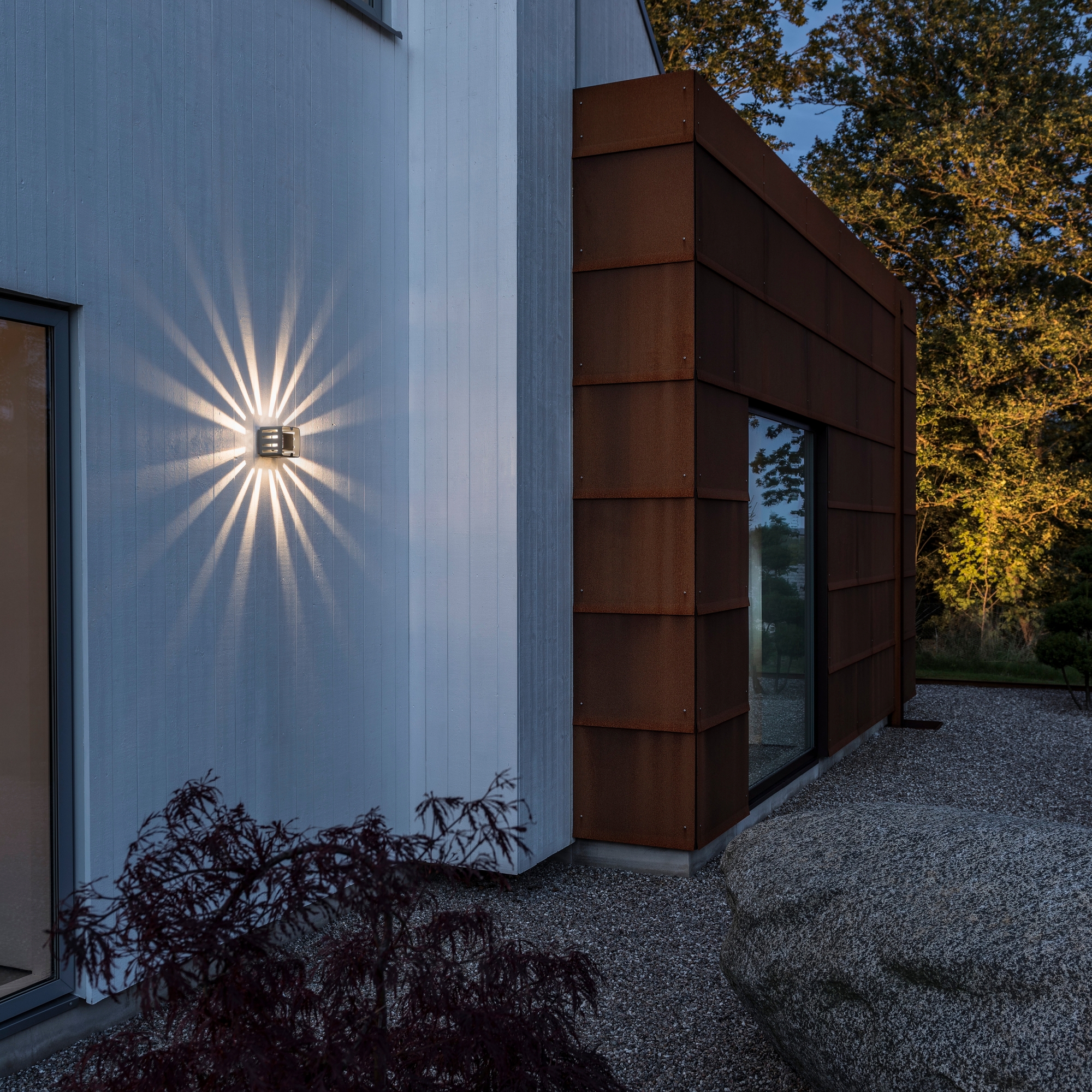 Vägglykta Gnosjö Konstsmide Pescara Fyrkant LED 3W