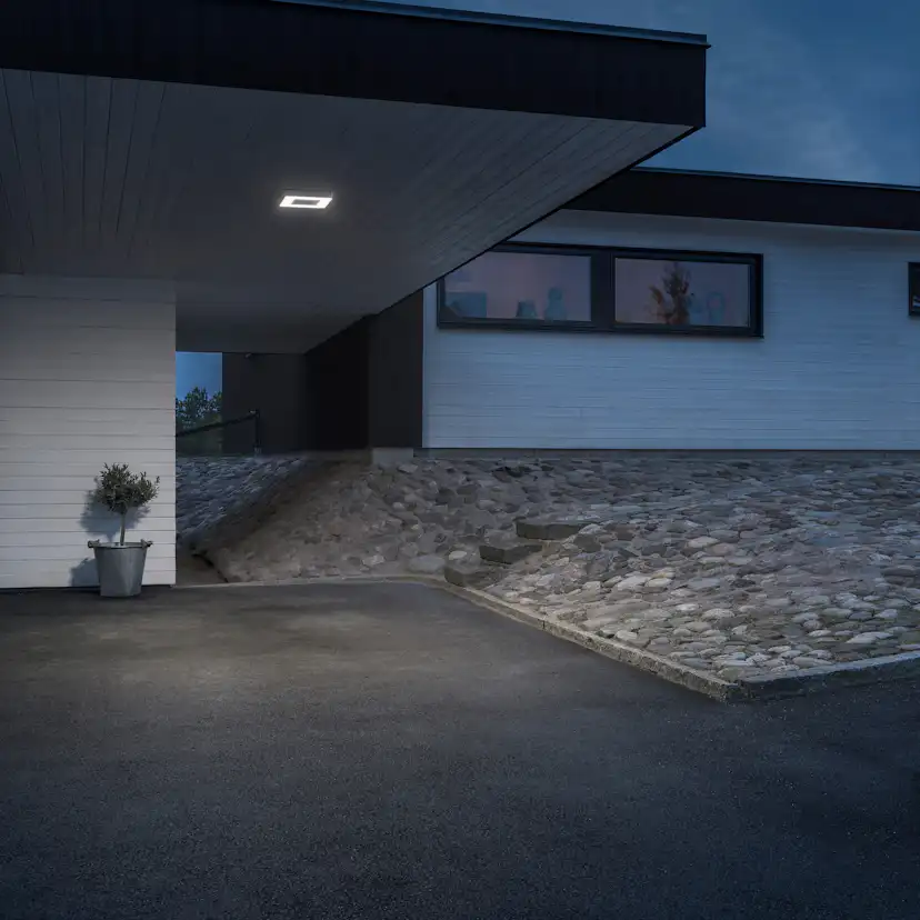 Vägglykta Gnosjö Konstsmide Carrara Square LED med Fjärrkontroll