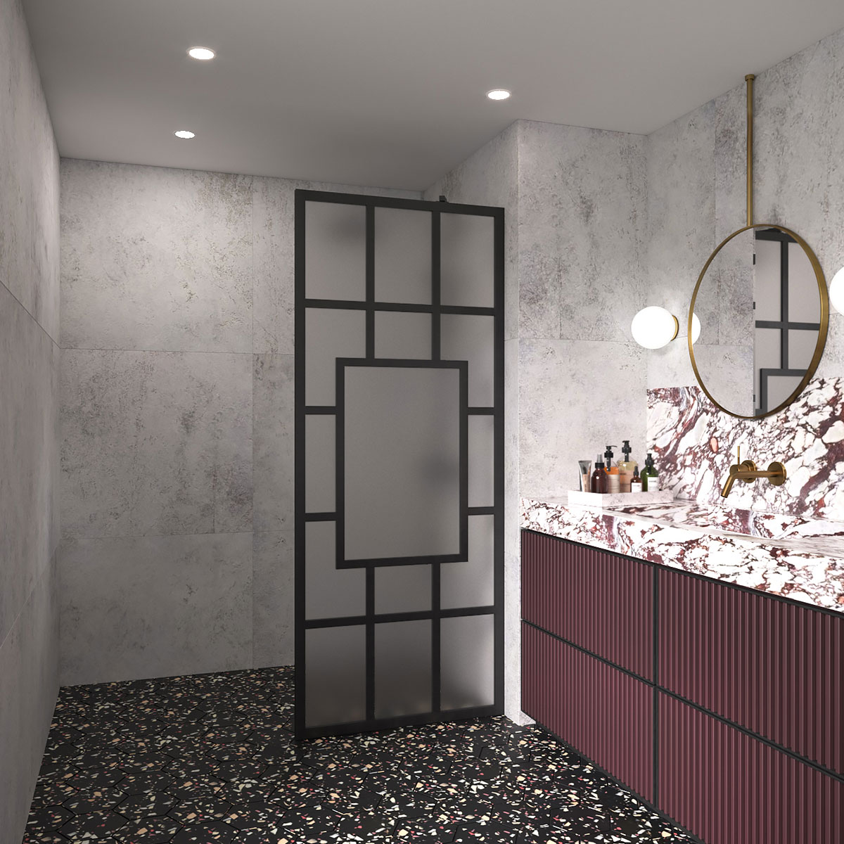 Duschvägg Hietakari Bläk 800 Shanghai Fast