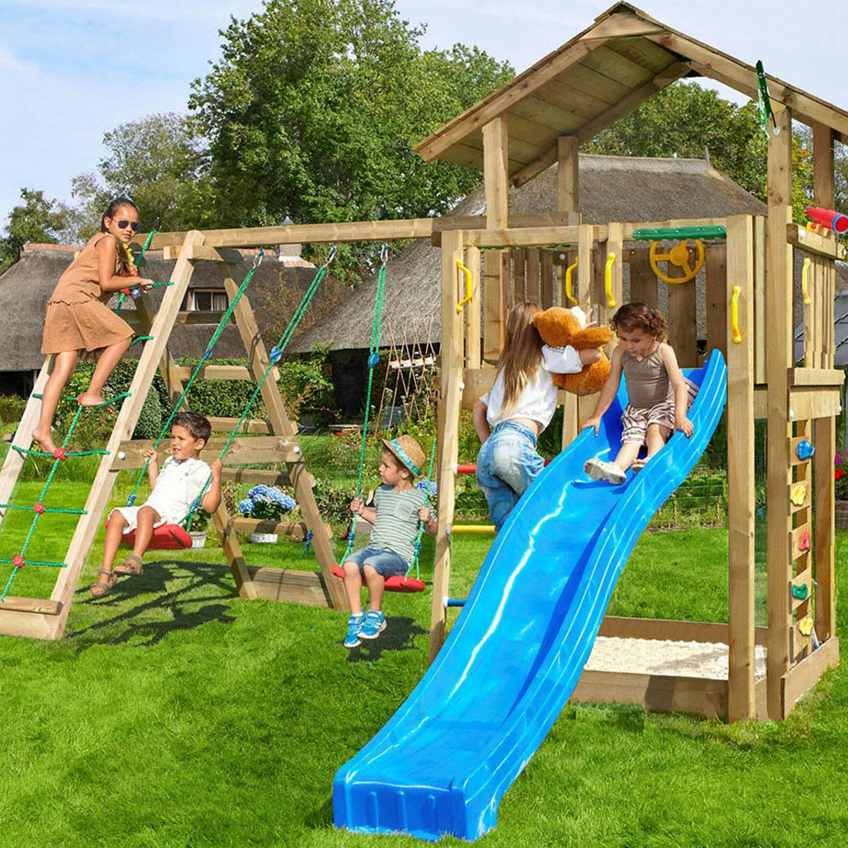 Lektorn Jungle Gym Chalet 2.1 Climb Modul Blå Rutschkana