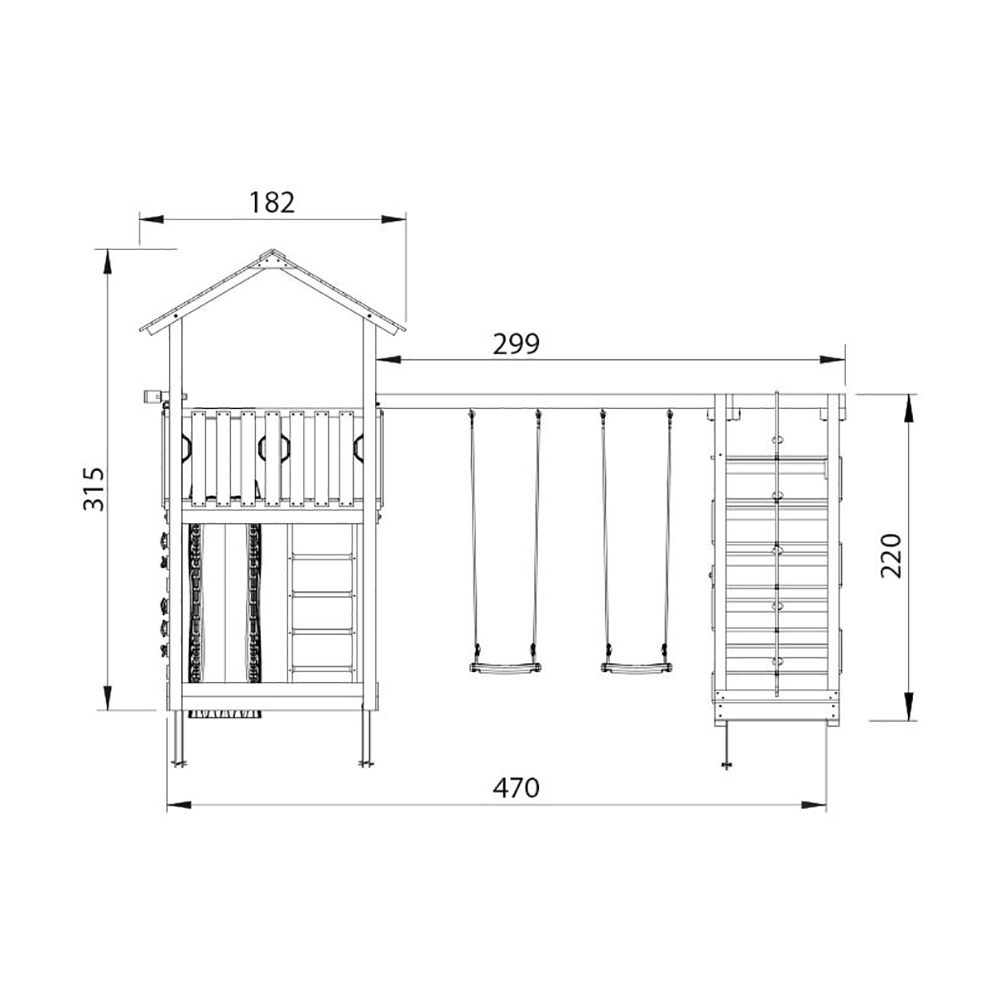 Lektorn Jungle Gym Chalet 2.1 Climb Modul Rutschkana & Sand