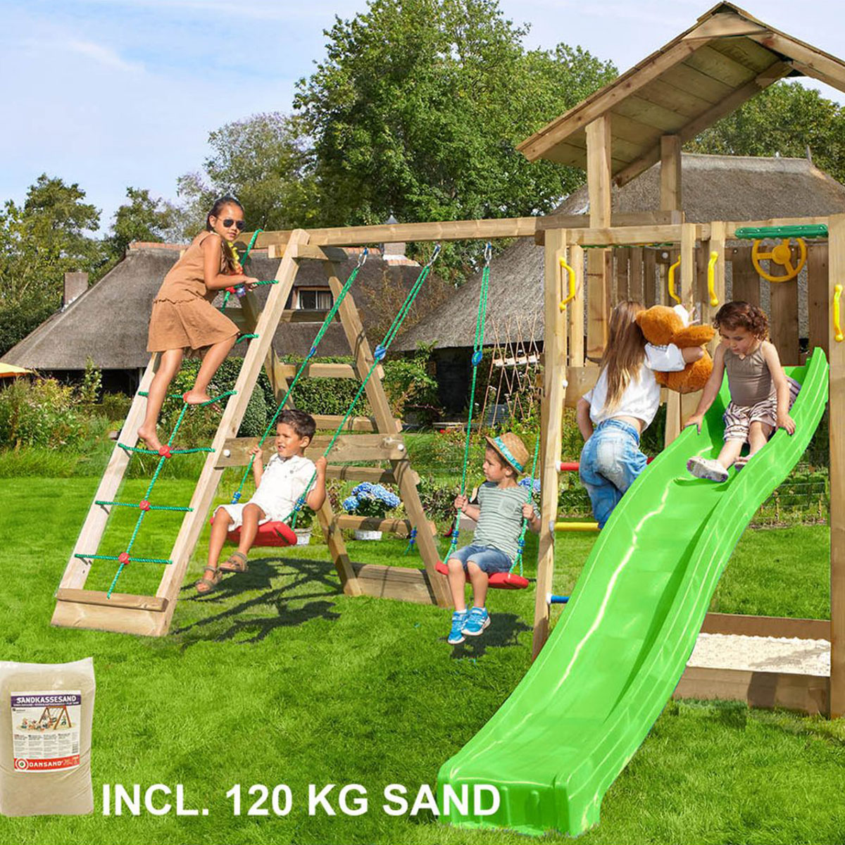Lektorn Jungle Gym Chalet 2.1 Climb Modul Rutschkana & Sand