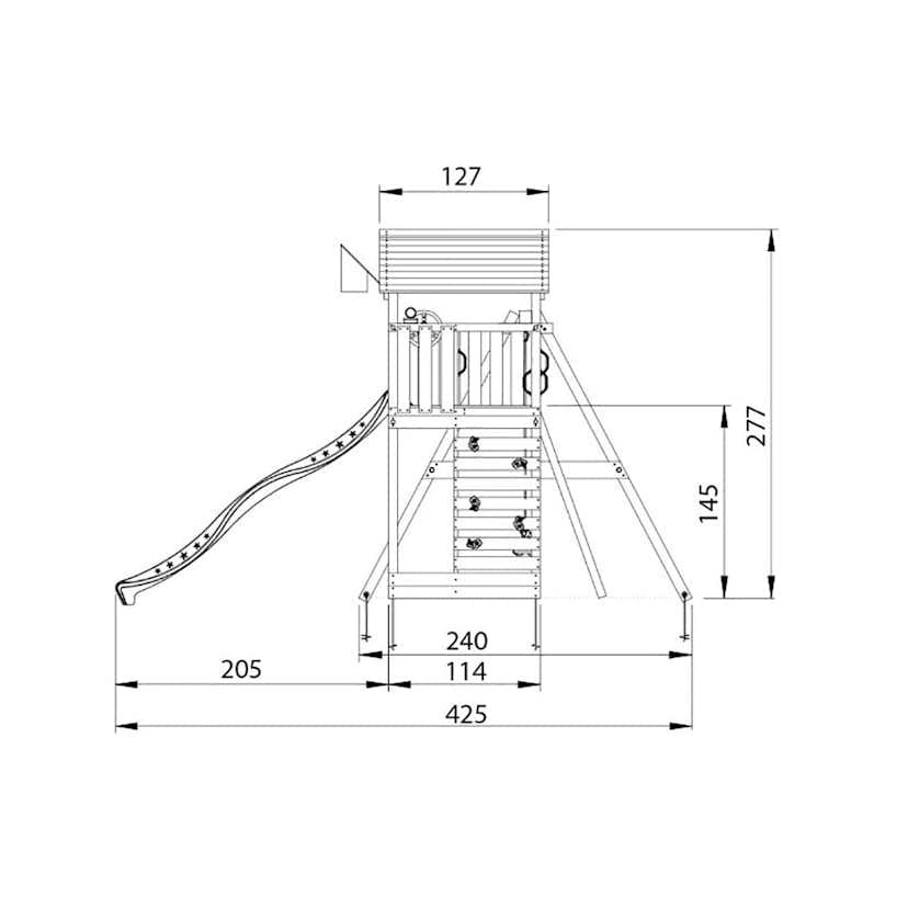 Lektorn Jungle Gym Cottage 2.1 Gungmodul & Gul Rutschkana