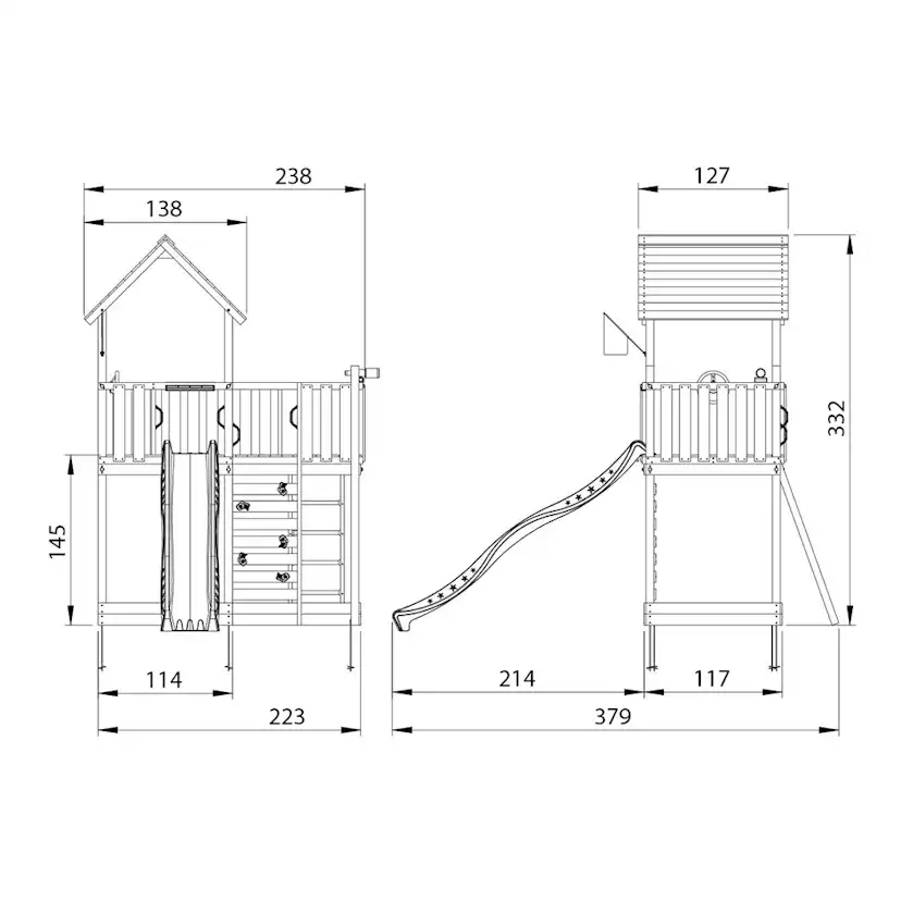 Lektorn Jungle Gym Mansion 2.1 Grön Rutschkana