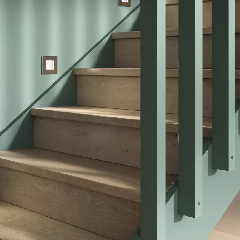 Trapprenovering Lundbergs Premium Nordic White Ek Enkelsteg