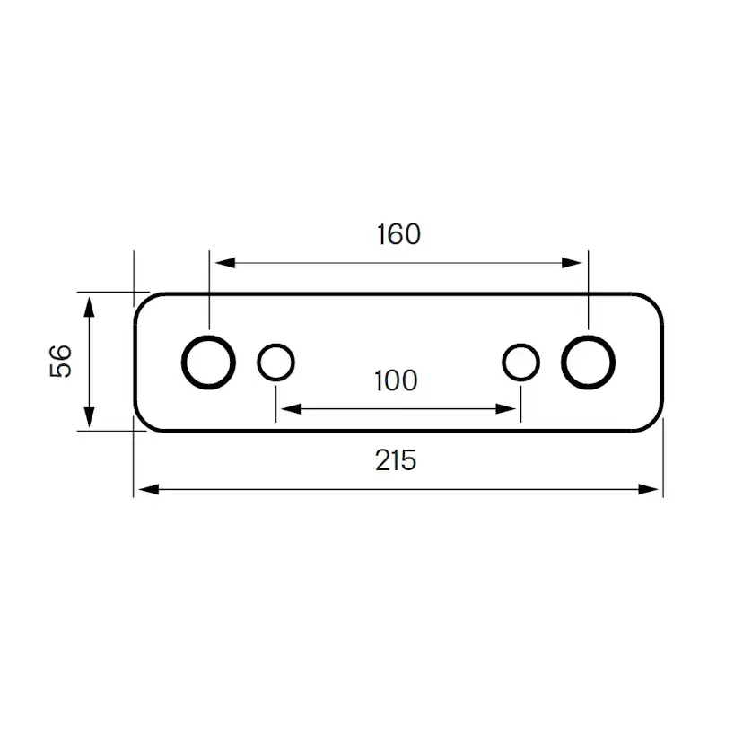 Blandarfäste Tapwell Birillo 160-16 för Dold Rördragning 160 CC