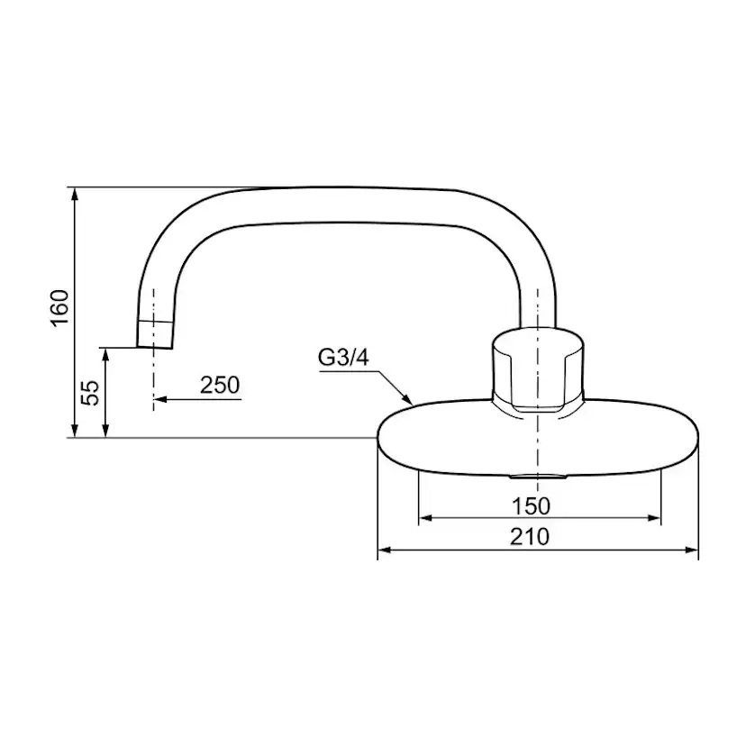 Köksblandare Mora Cera W5 Vägghängd Med Överliggande Pip