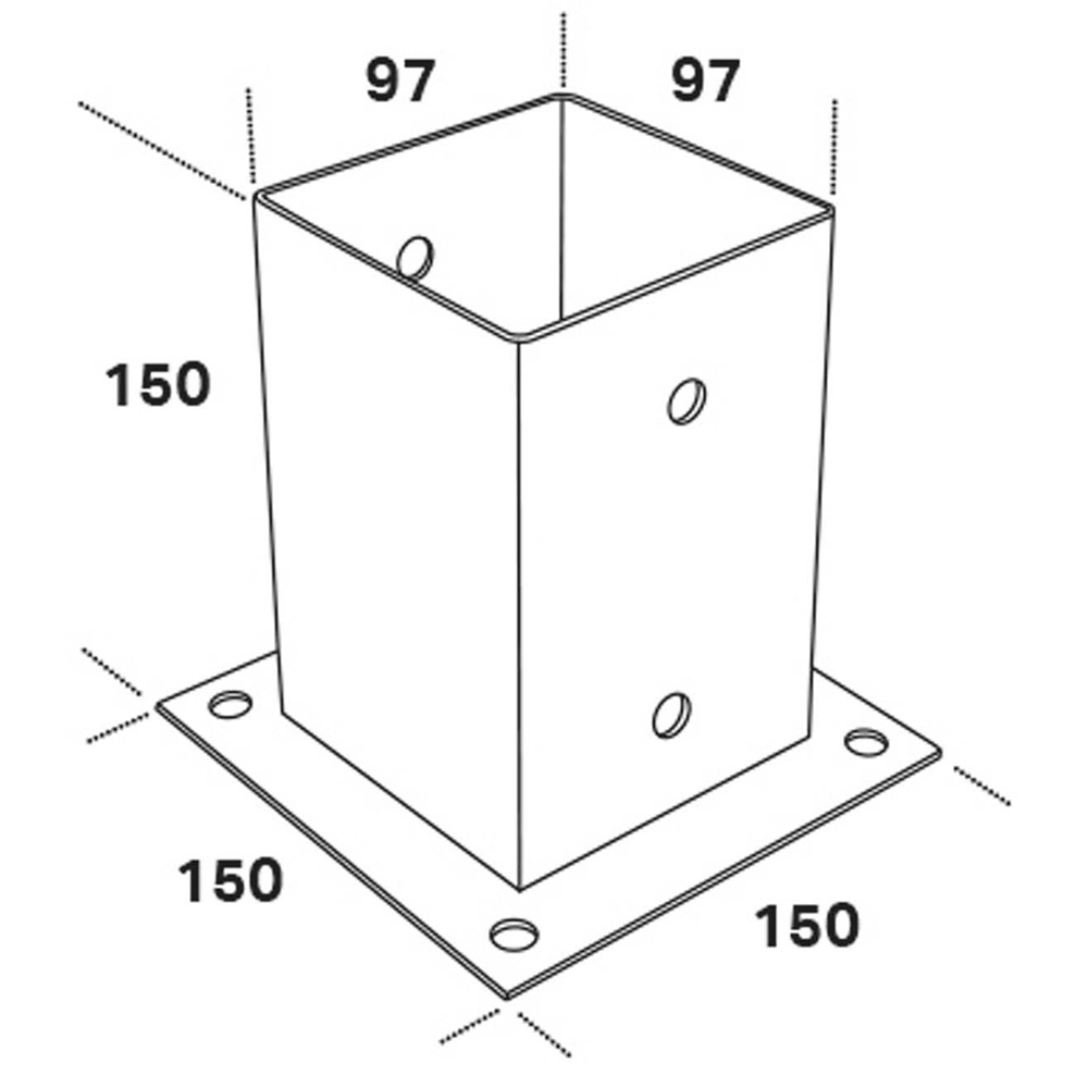 Stolpplatta FAST PSP 71x71