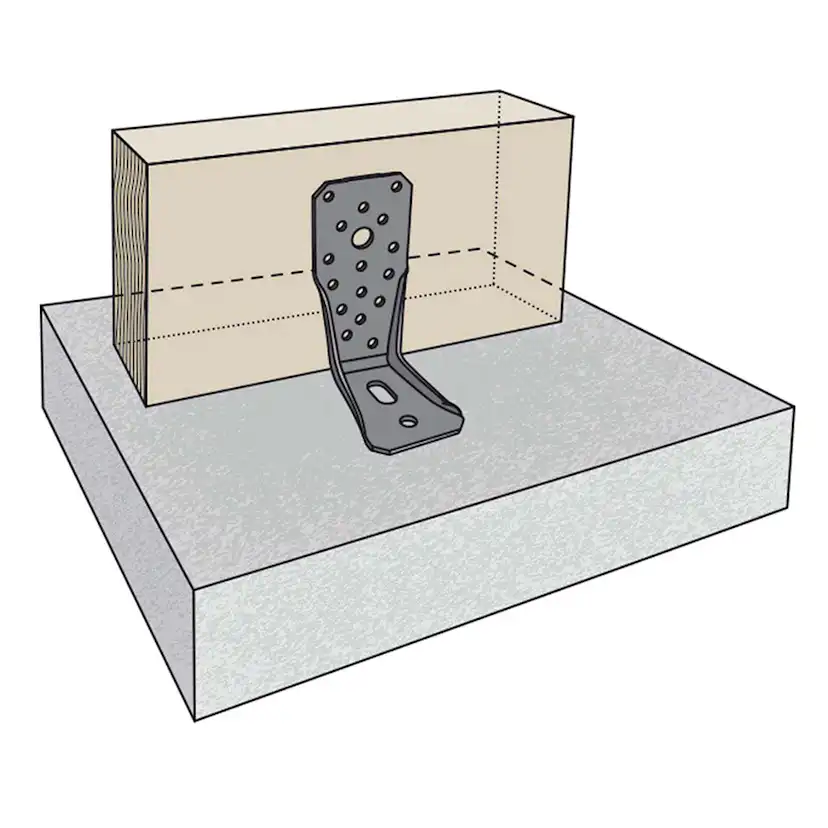 Vinkelbeslag FAST ABNOR 135x90x4,0x65 mm