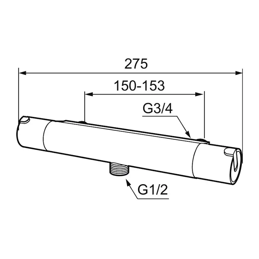 Duschblandare Mora Rexx T5 Krom/Svart