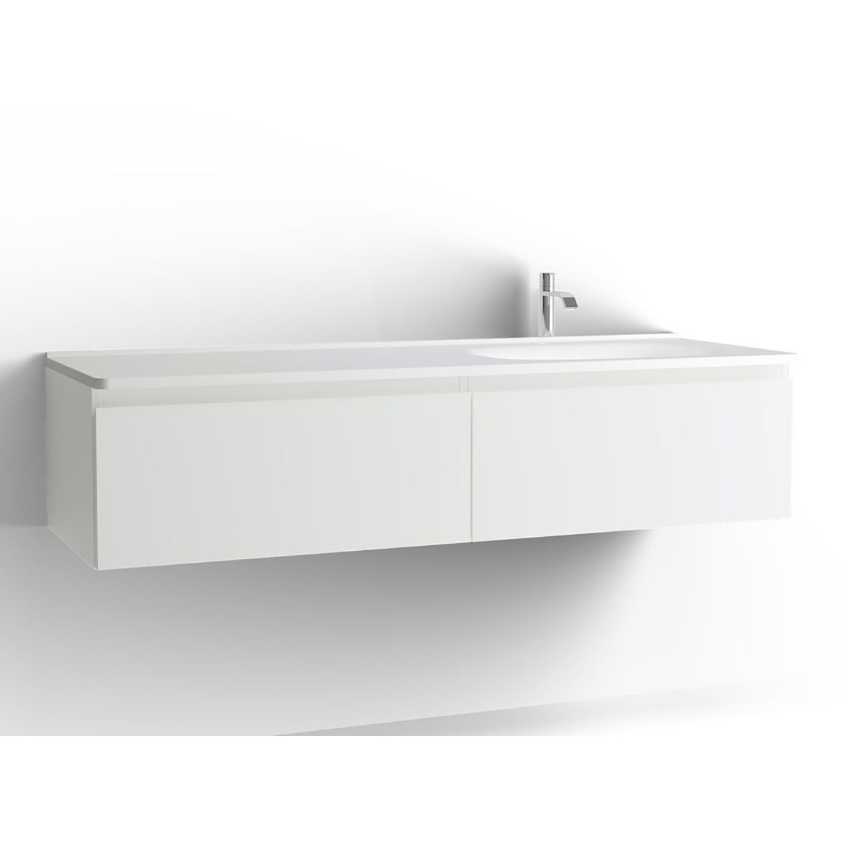 Tvättställsskåp Vedum Flow 1500 med 2 Lådor