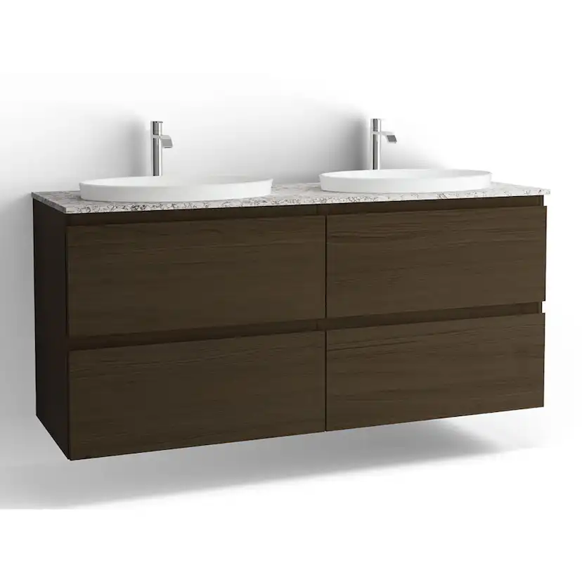 Tvättställsskåp Vedum Flow 1500 Dubbel med 4 Lådor