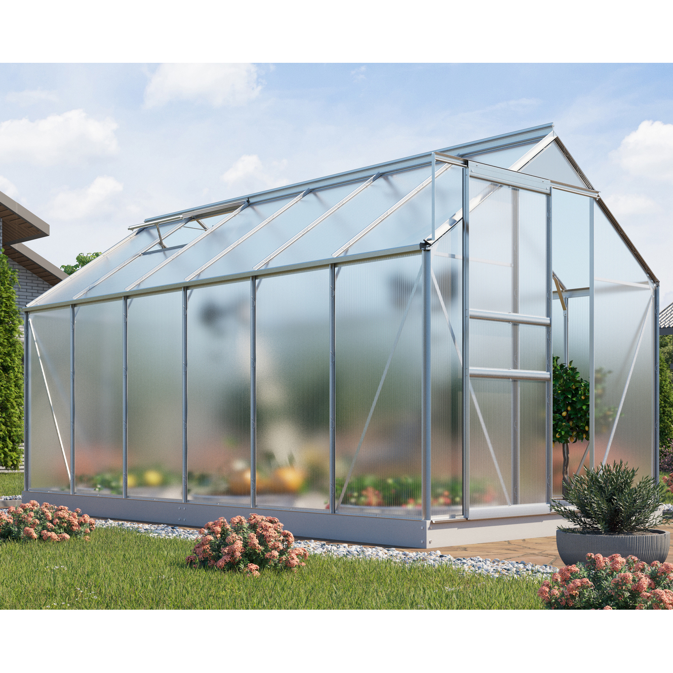Växthus Vitavia Venus med Sockel 7,5 kvm