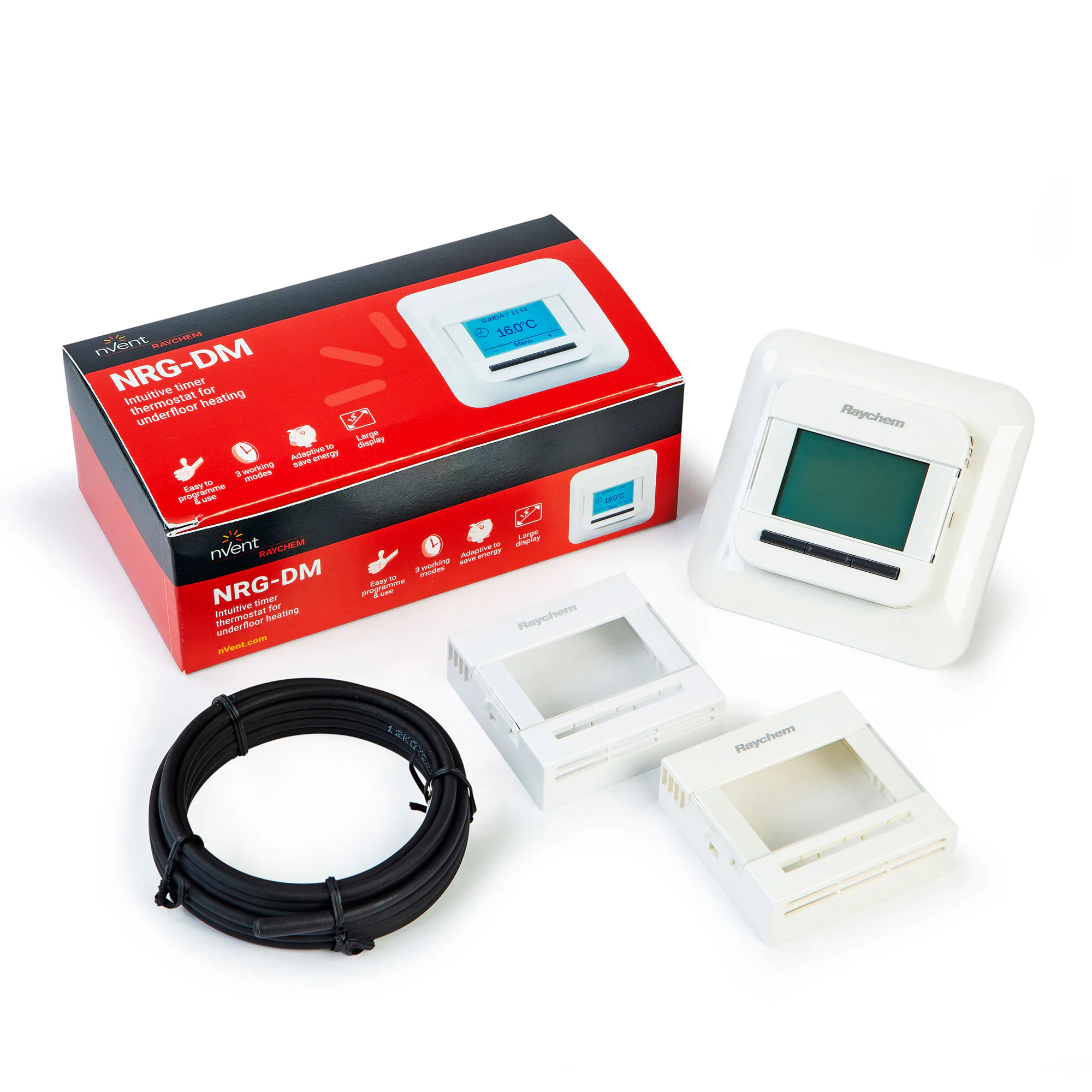 Termostat Raychem NRG-DM Elektisk Golvvärme Vit 230V