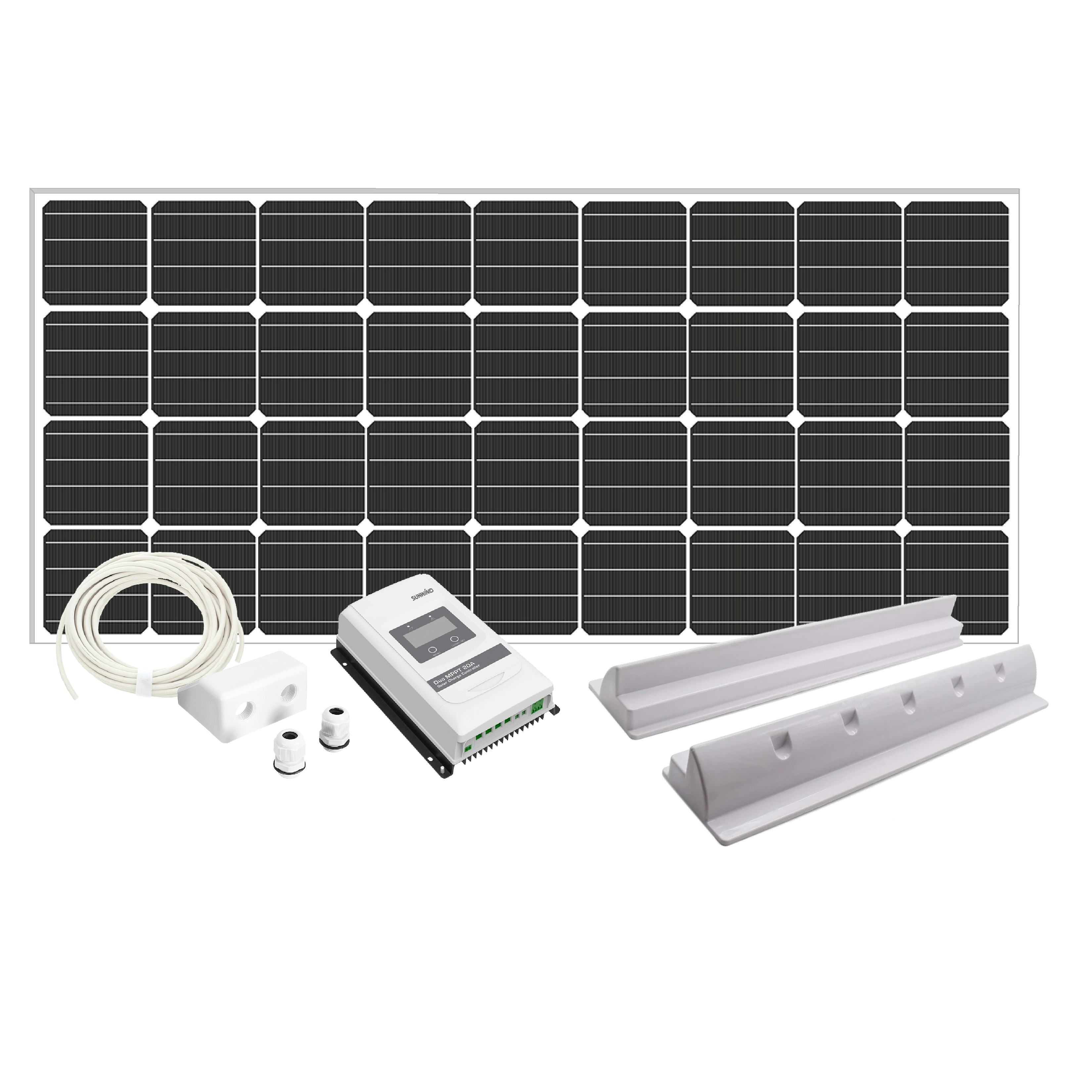 Solcellspaket Sunwind Caravan 200W MPPT, spoiler