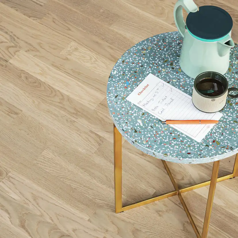 Trägolv Tarkett Shade Ek Cream White, 3-Stavs Parkettgolv