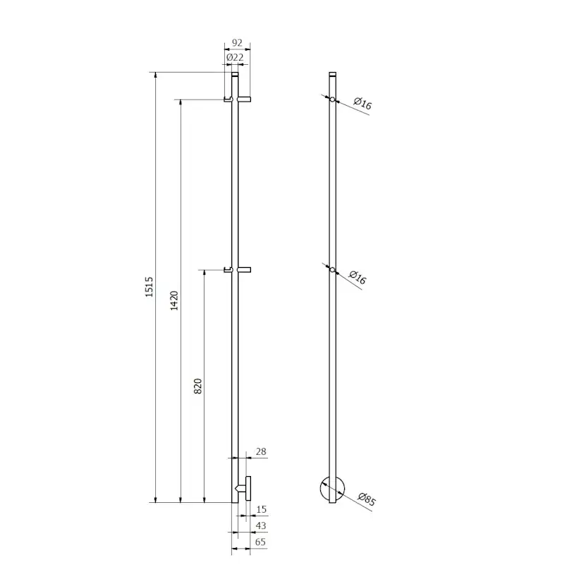 Handdukstork Alterna Rod