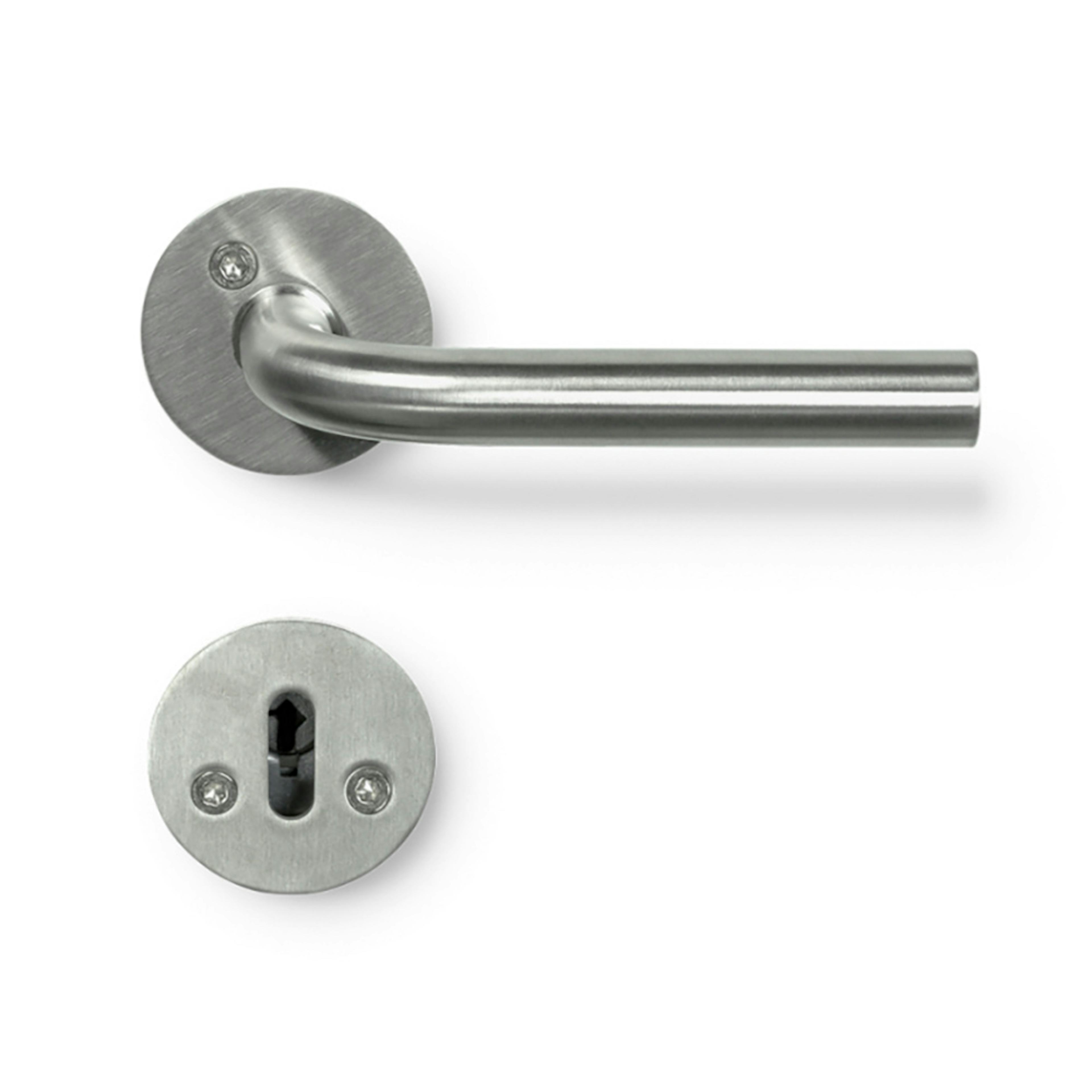 Dörrhandtag Beslag Design Kastrup 11 Rostfritt med Nyckelskylt