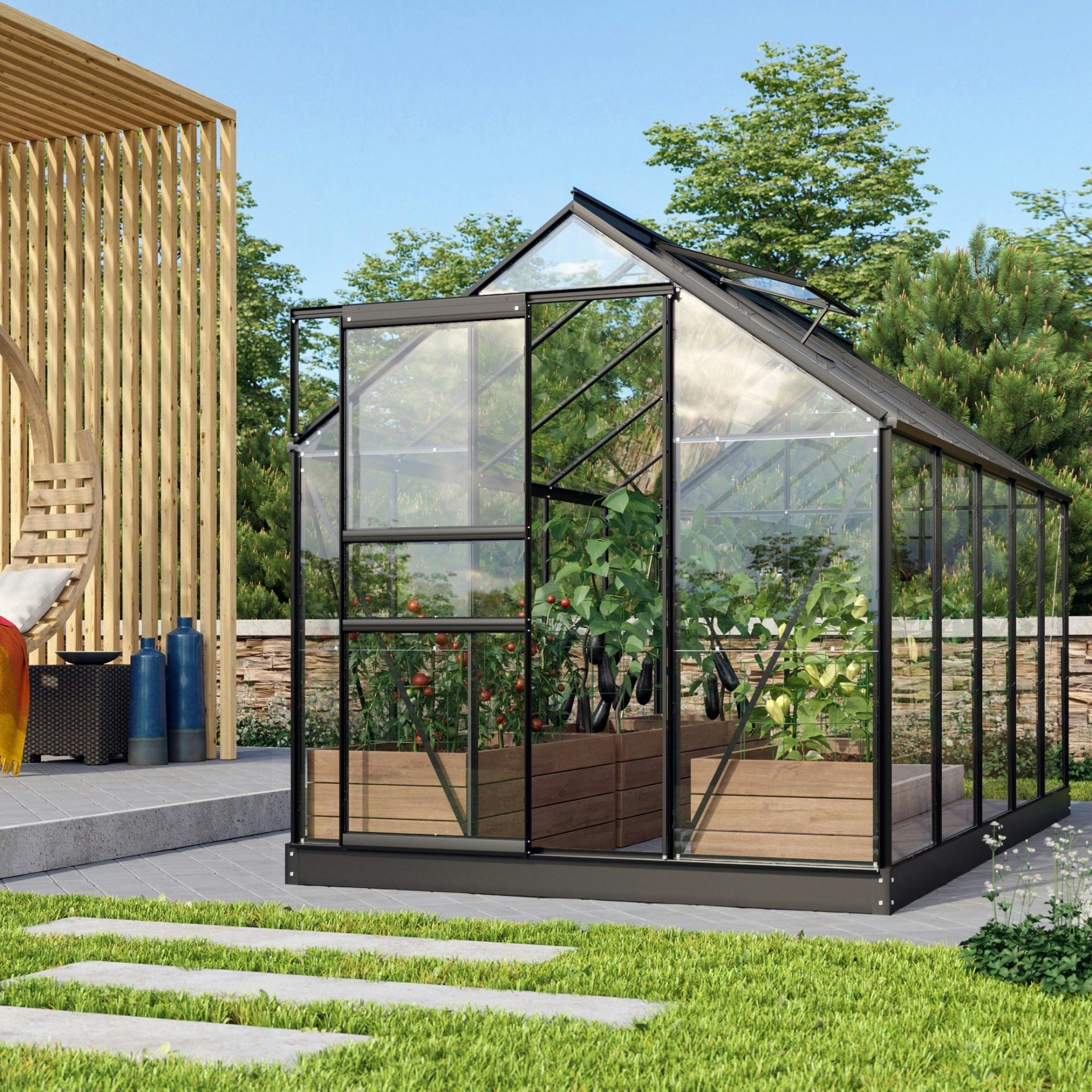 Växthus Vitavia Venus 6,2 med Sockel