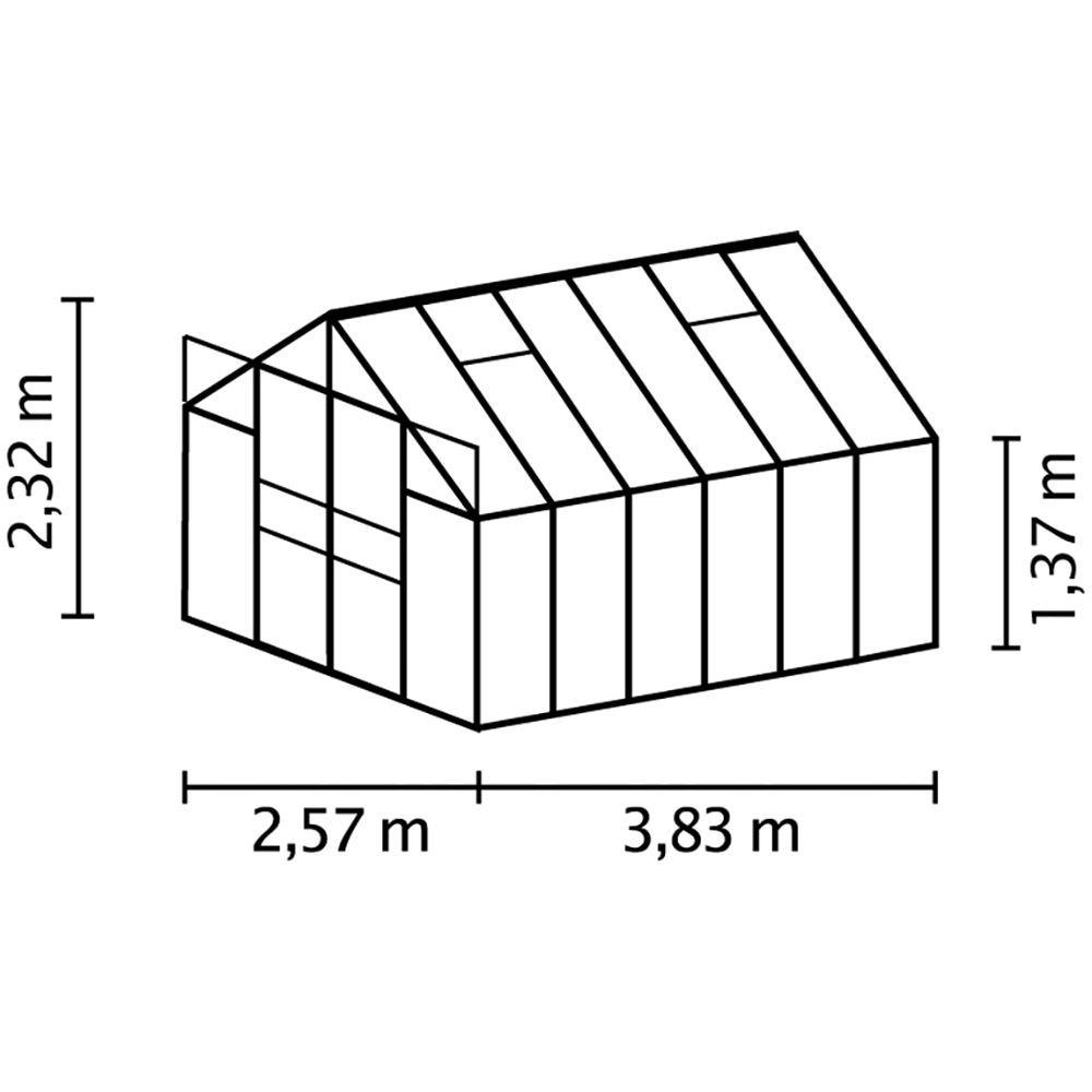 Växthus Vitavia Mars  9,9 kvm