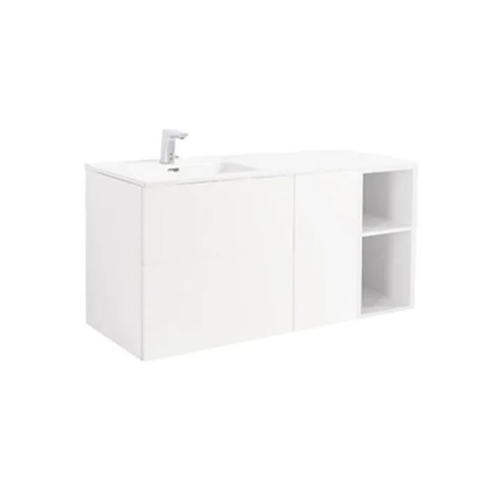 Tvättställsskåp Alterna Isella med Öppen Förvaring, Tvättkorg och Tvättställ