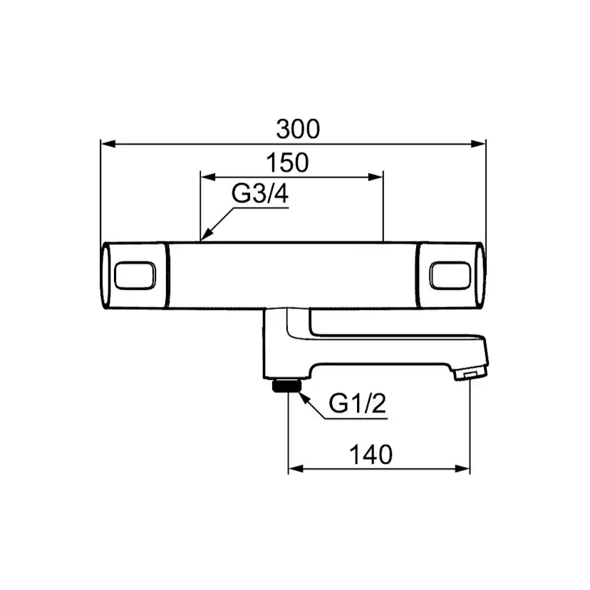 Badkarsblandare FM Mattsson Siljan LF Utlopp Ned