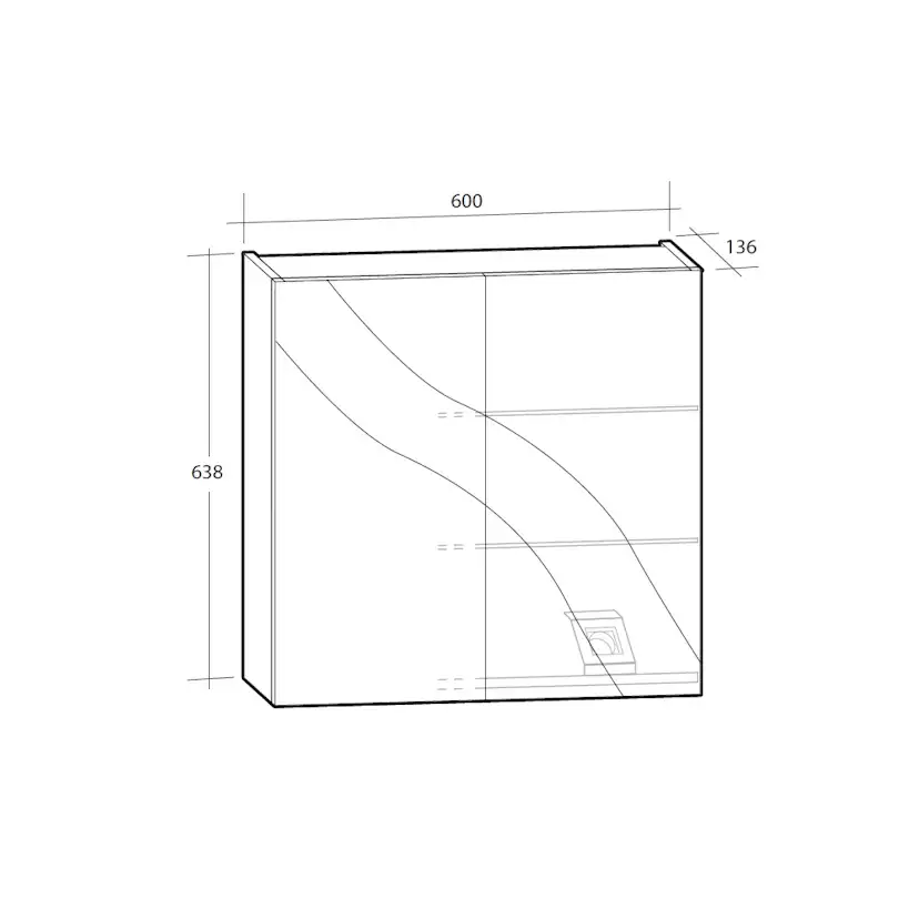 Spegelskåp Alterna Gabriella Vit Matt