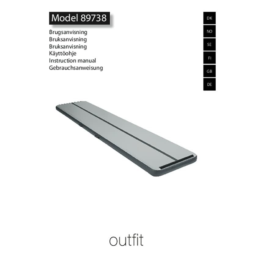 Träningsmatta Outfit AirTrack 400x100x15 cm