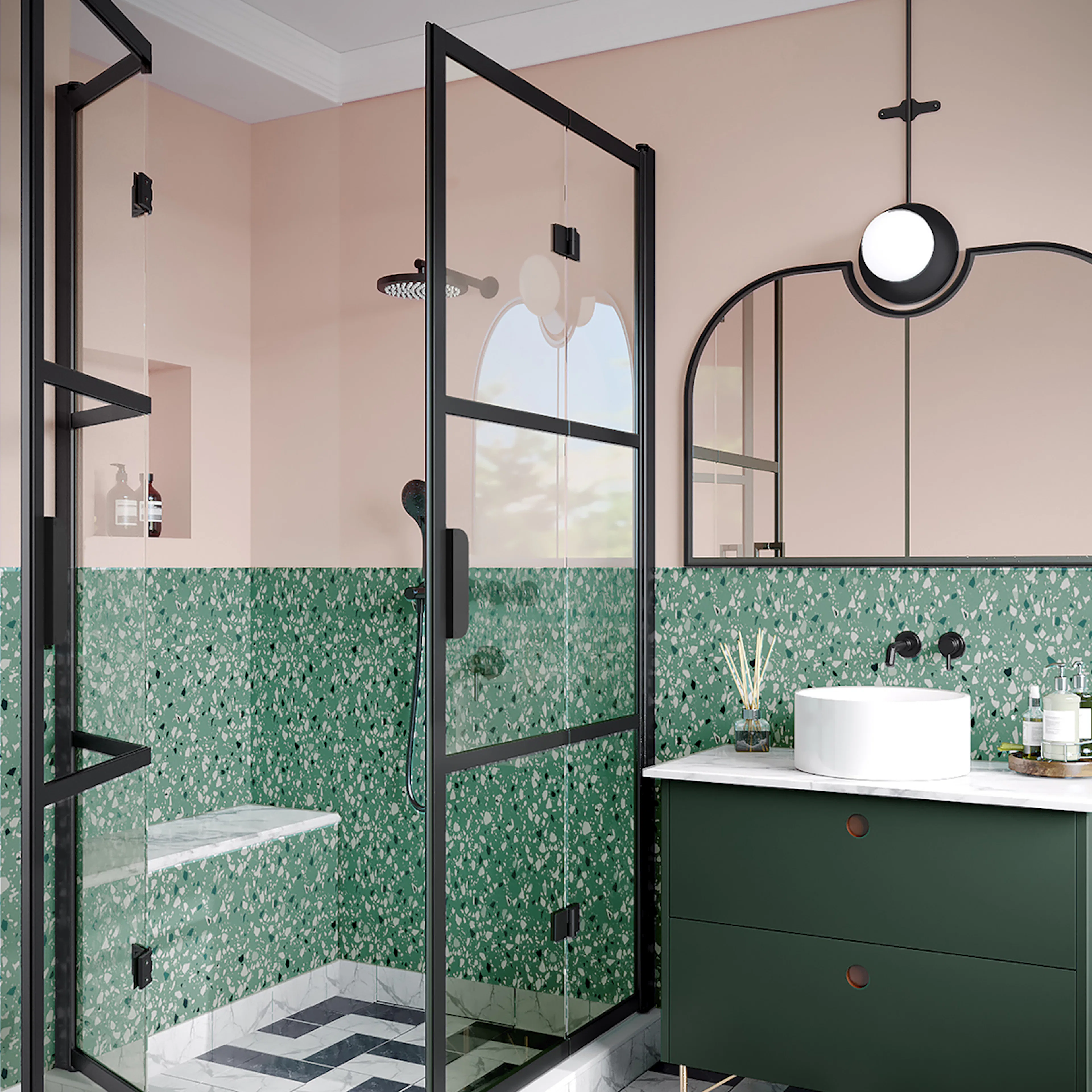 Duschhörn Hietakari Bläk 89A Tokyo Vikbara Dörrar