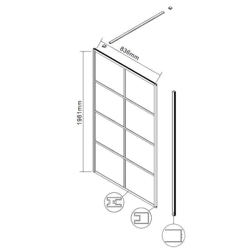 Duschvägg Lavabo Walk-In