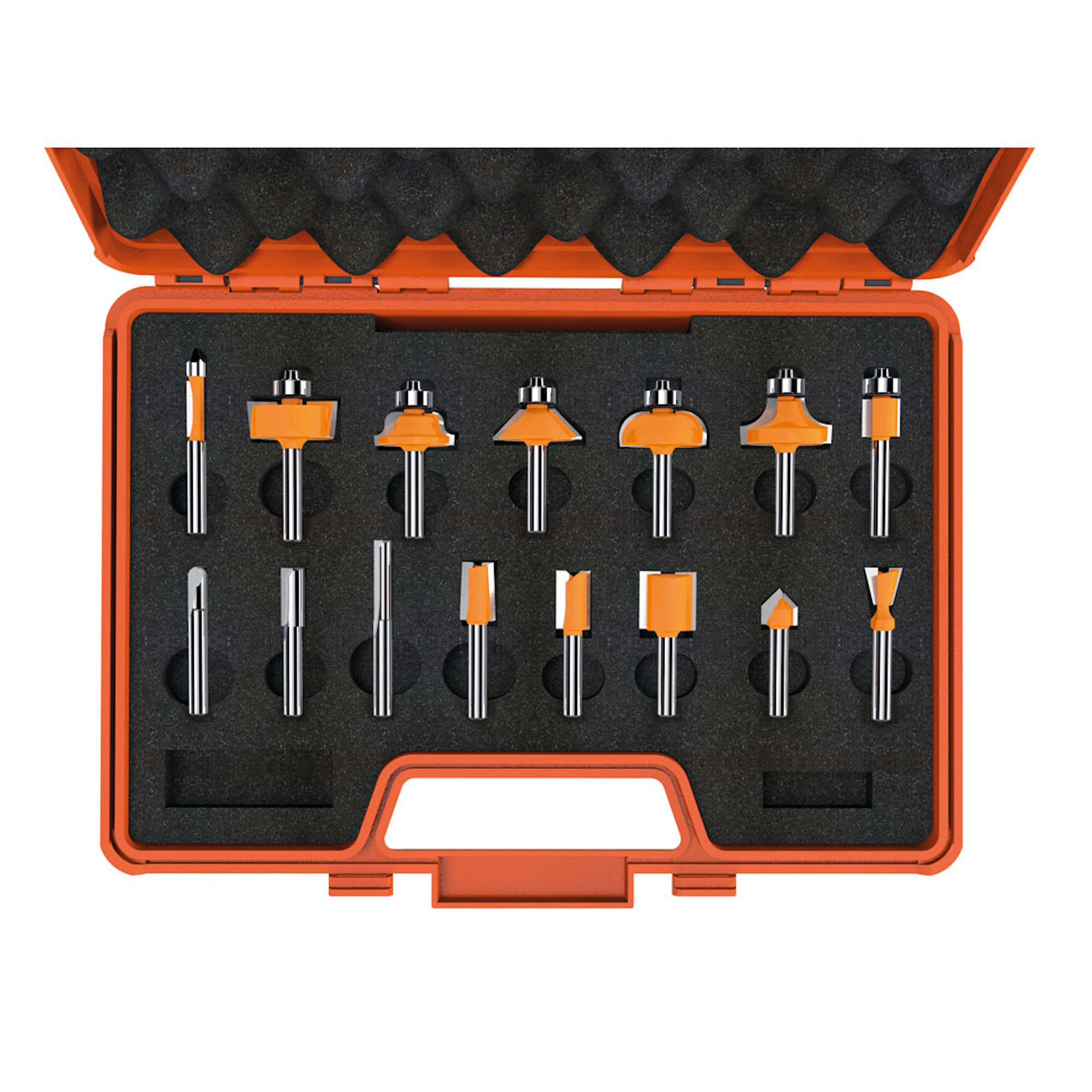 Frässet CMT Orange Tools 15 delar K8