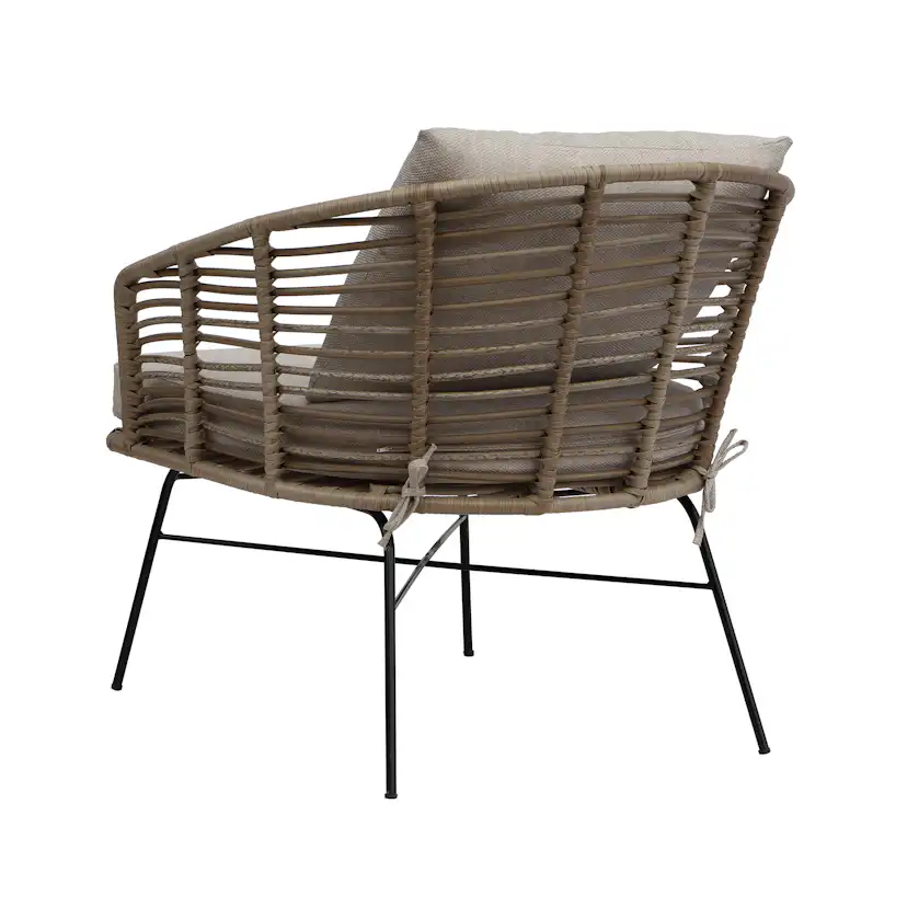 Loungegrupp Baltic Garden Julia 2-sits soffa med 2 st fåtöljer och soffbord inkl Dynor