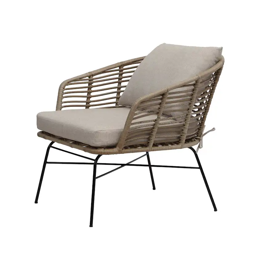 Loungegrupp Baltic Garden Julia 2-sits soffa med 2 st fåtöljer och soffbord inkl Dynor