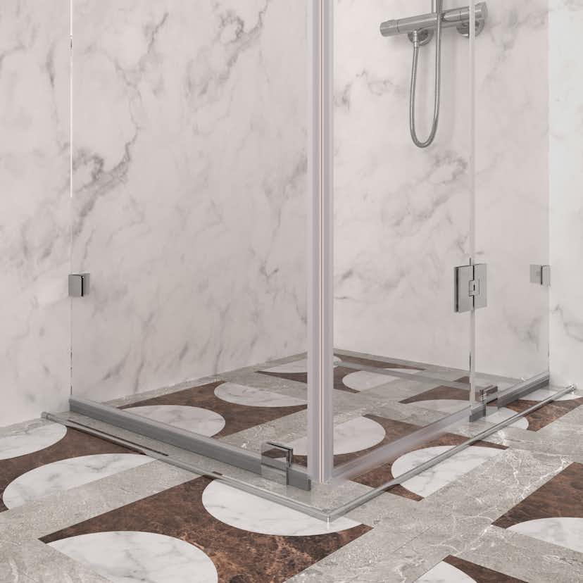 Tröskelprofil Hietakari för Duschhörn Rak 1000x1000 mm