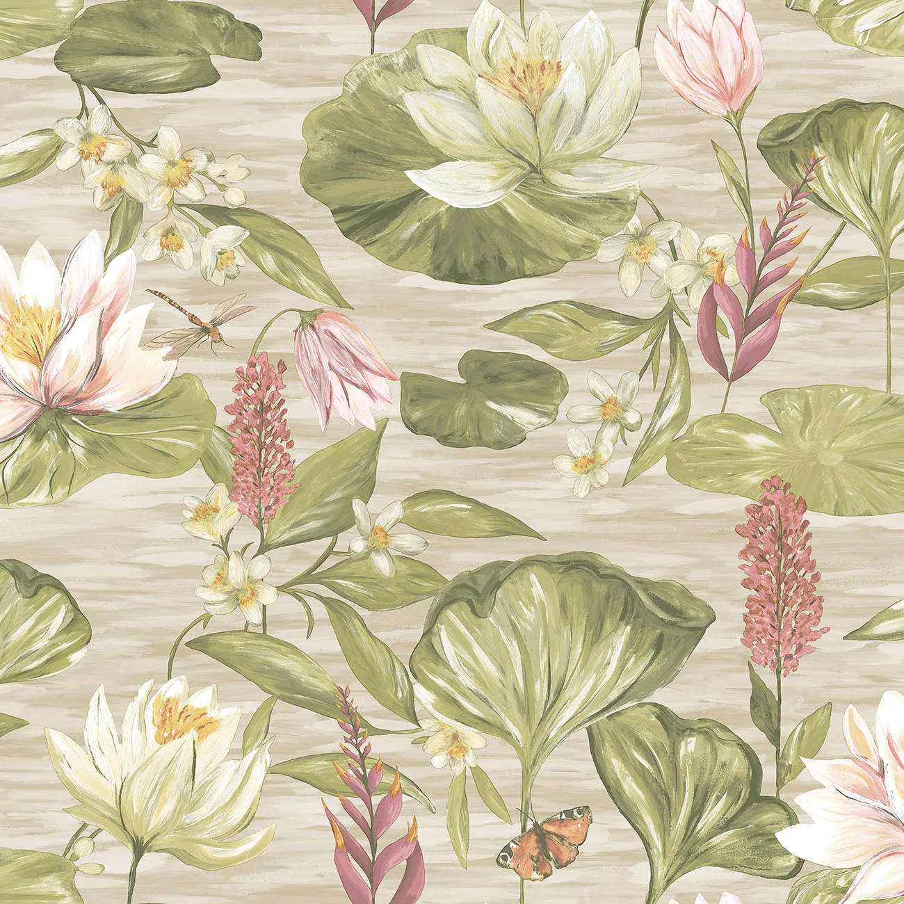 Tapet Holden The Lost Gardens Water Lily Beige 91642