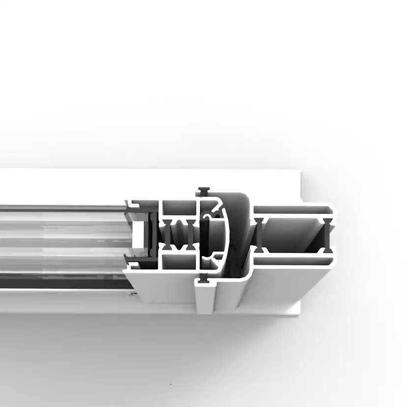 Skjutfönster med fast underdel Landskap Robust Året Runt 2-del