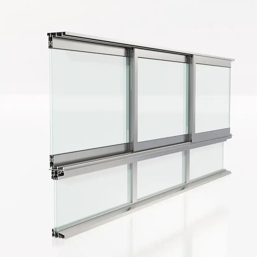 Skjutfönster med fast underdel Landskap Robust Året Runt 3-del