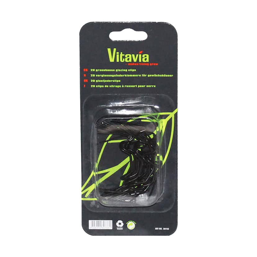Glasclips Vitavia Klämmor för Fastsättning av Växthusglas och Polykarbonat 20 st