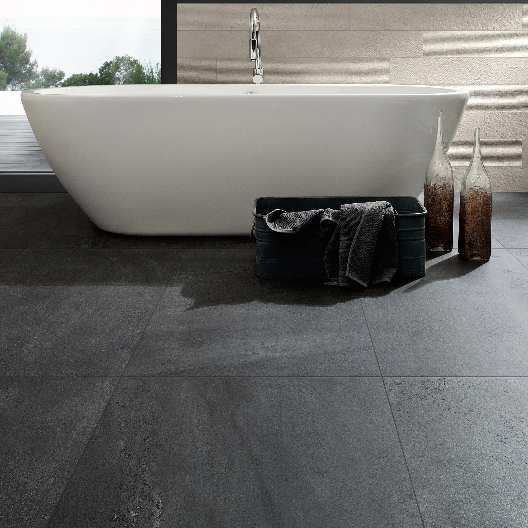 Klinker Coem Ceramiche Brit Stone Graphite Grå 30x60 cm Matt