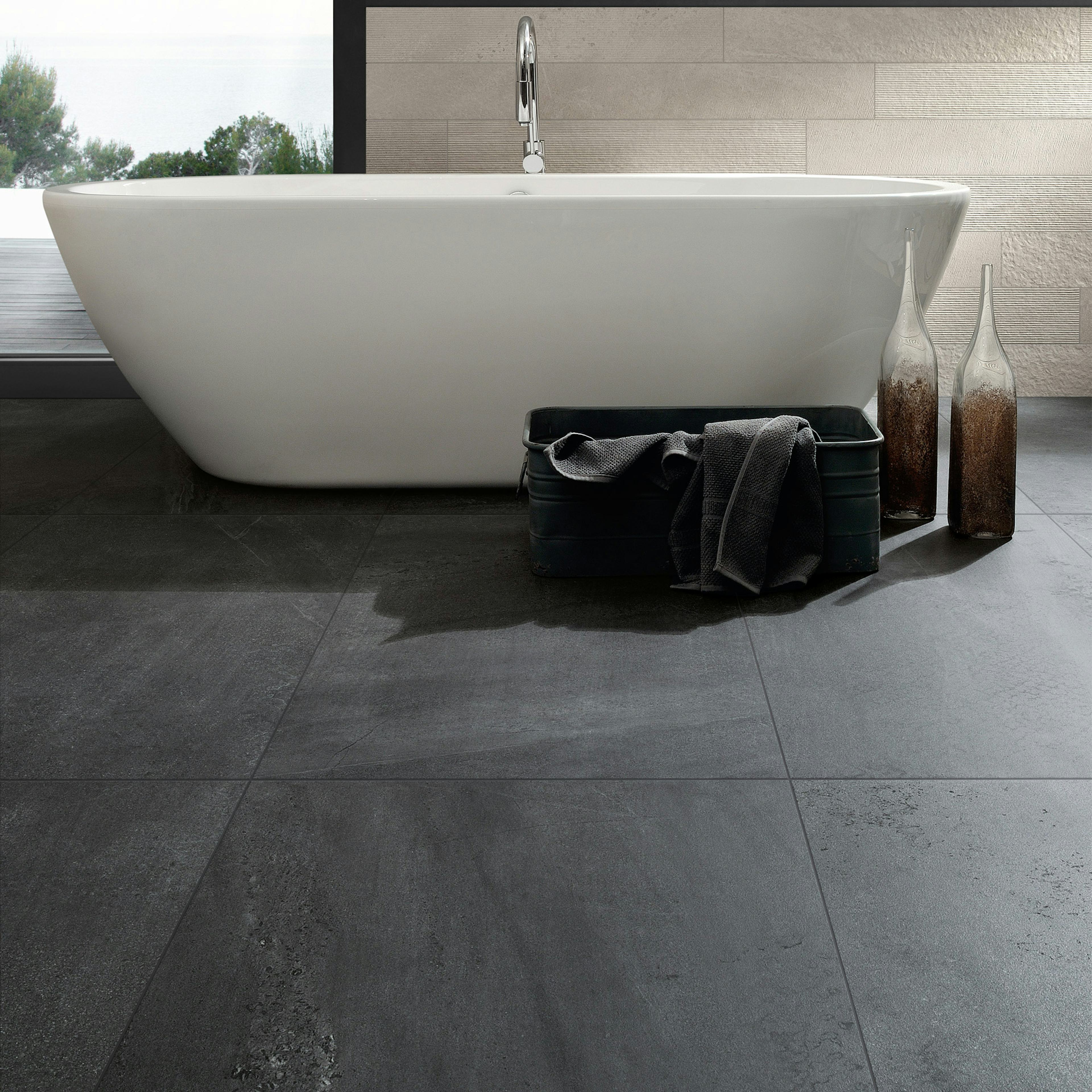 Klinker Coem Ceramiche Brit Stone Graphite Grå 30x60 cm Matt