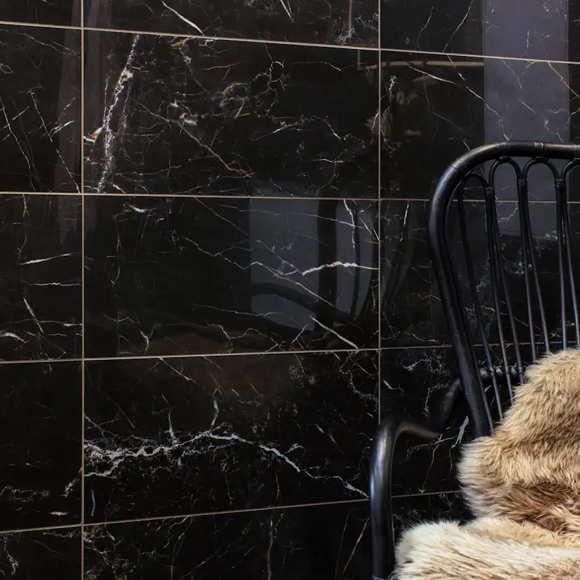 Klinker Ceramiche Keope Elements Lux Port Laurent Svart 60x60 cm